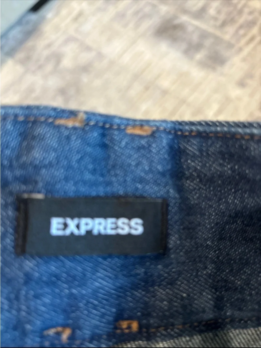 Express Dark Blue Denim Mini Skirt